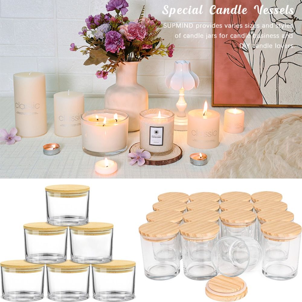 Candle Making Glass Jars - Barattoli di candela in vetro trasparente