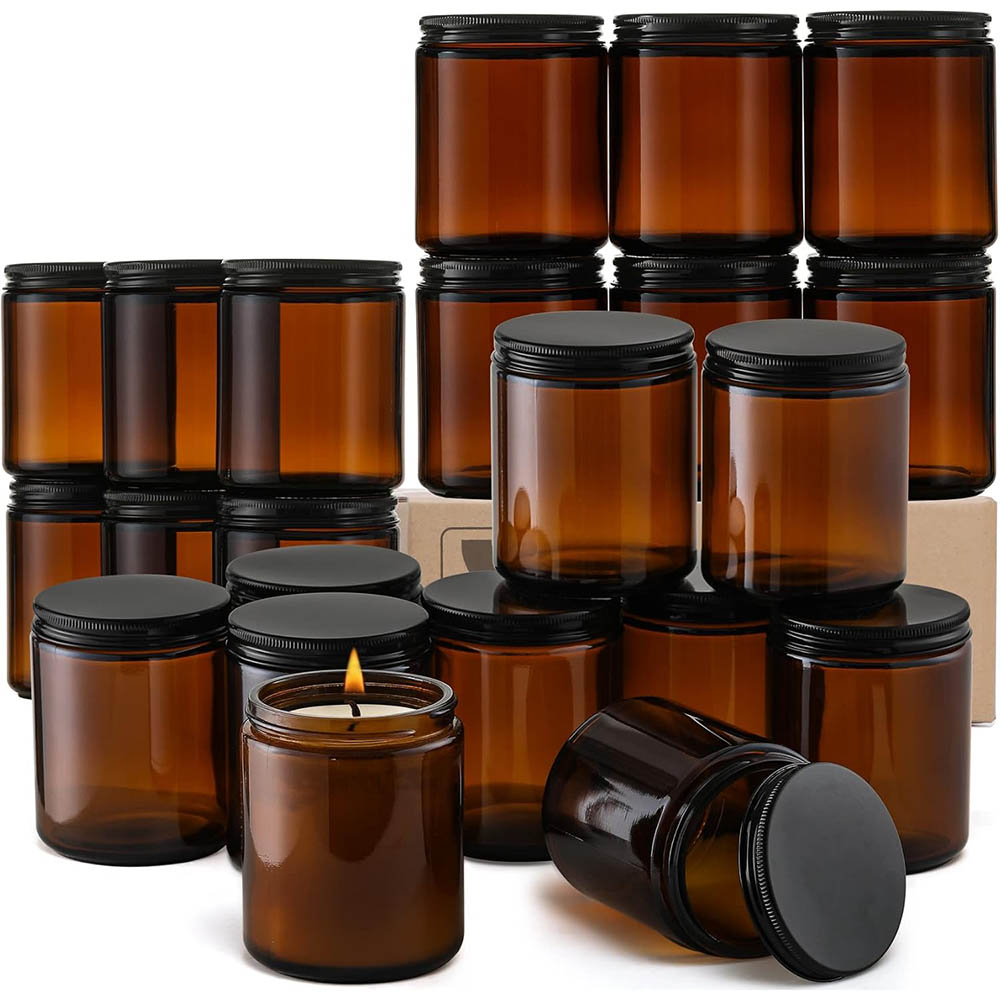 Candle Making Glass Jars - Barattoli in Vetro Ambrato da 8oz