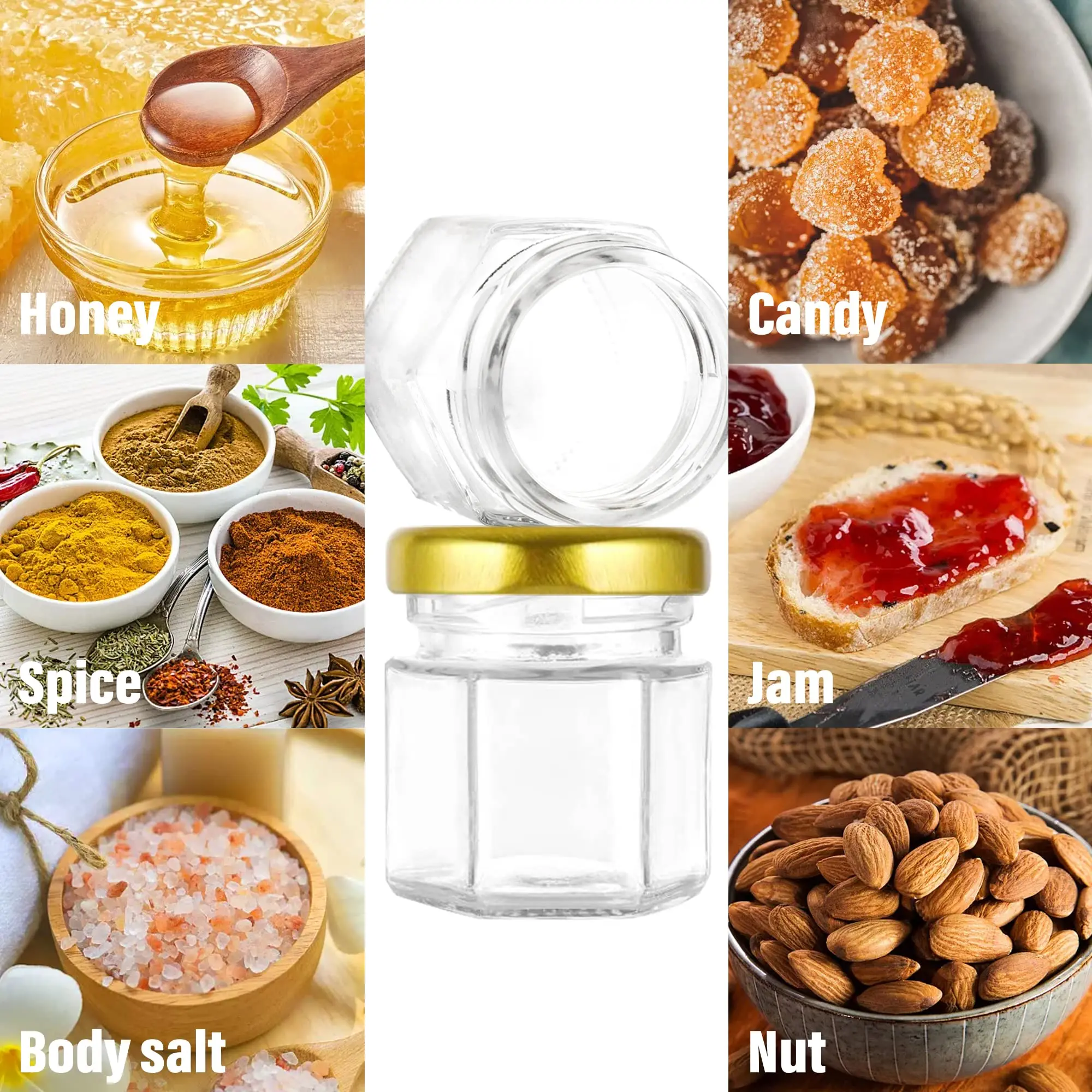 Mini barattoli esagonali in ve - Candle Making Glass Jars recensione e prezzo