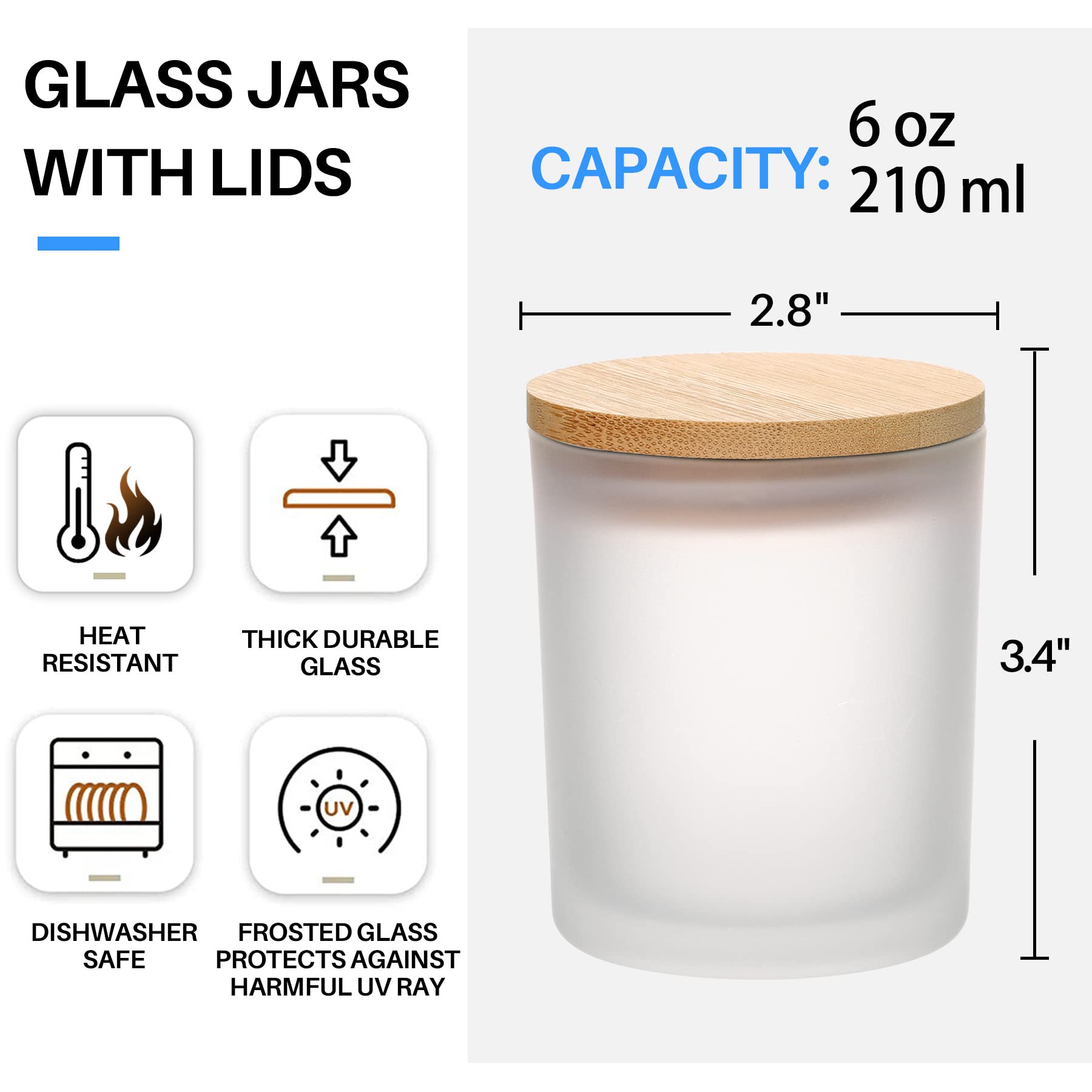 Confezione da 6 barattoli di c - Candle Making Glass Jars recensione e prezzo
