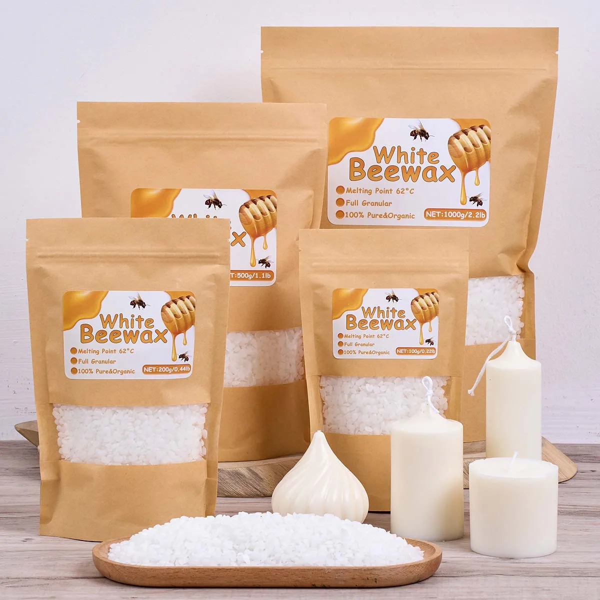 500g Cera d'api bianca Candela - Candle Making Raw Material recensione e prezzo