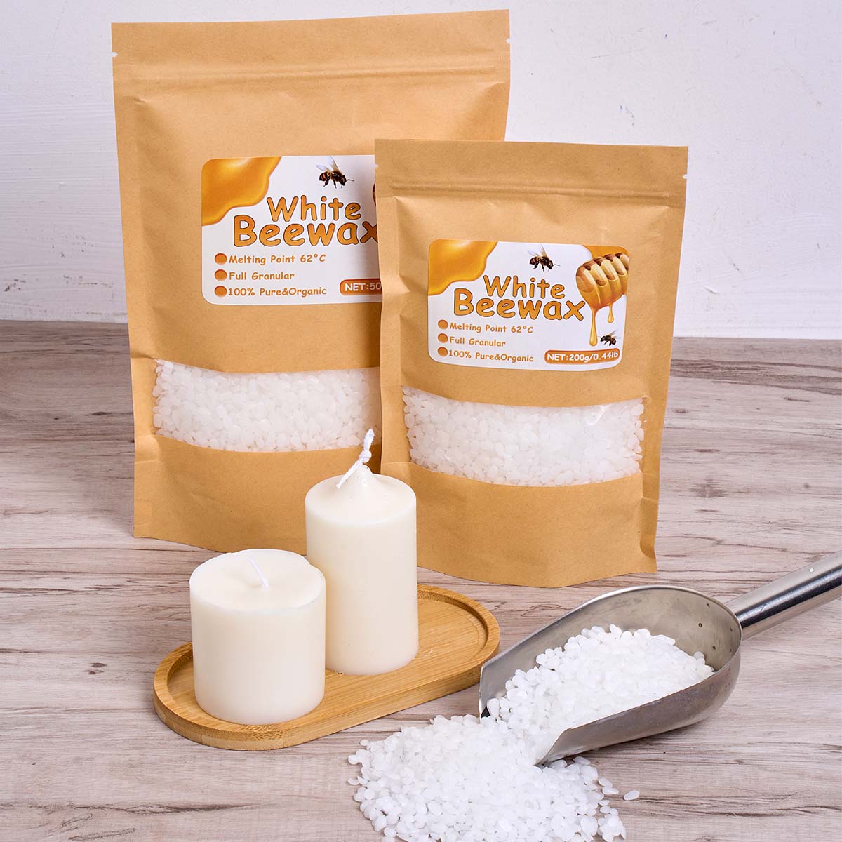 500g Cera d'api bianca Candela - Candle Making Raw Material recensione e prezzo